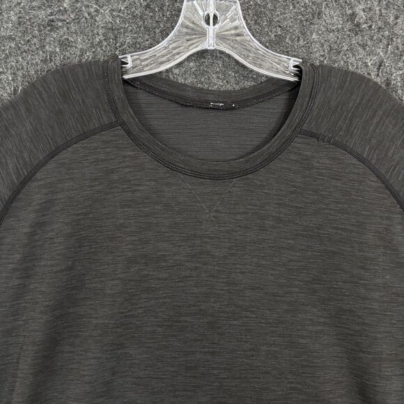 Lululemon Vent Tech Shirt Men's XL Charcoal Gray Heather Stretch Your Head - Picture 2 of 8